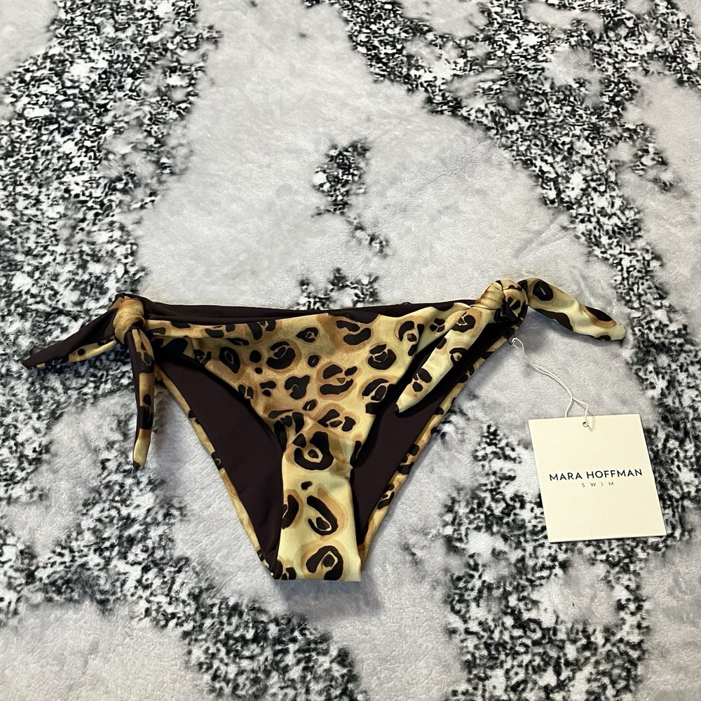 Mara Hoffman Swimwear Bottom Womens Size XS Sita Brown Multicolor Tie Waist